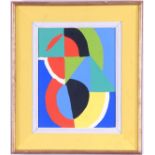 SONIA DELAUNAY, Abstract pochoir after the gouache, published by SanLazaro 1956, ref: Daniel