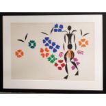 HENRI MATISSE, 'La Negresse', lithograph from cut out collage, 34cm x 47cm, framed.