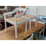 AFTER VICO MAGISTRETTI CARIMATE STYLE CHAIRS, a set of eight, 75cm H. (8)