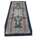 ANTIQUE AMERICAN HOOKED RUG, 220cm x 110cm.