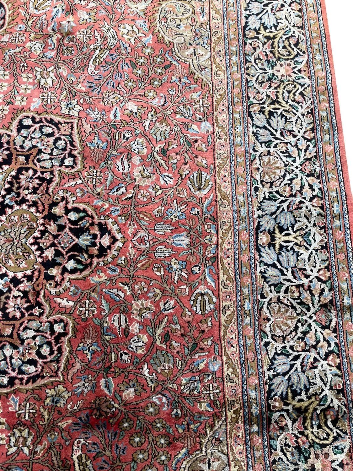 FINE KASHMIR SILK CARPET, 292cm x 210cm. - Bild 3 aus 3