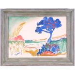 ANDRE DERAIN, Paysage a l'Arbre Bleu litthograph printed in colours on wove paper, signed in the