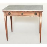 DUTCH SIDE TABLE, 80cm W x 44cm D x 77cm H, 19th century mahogany and satinwood foliate inlay,