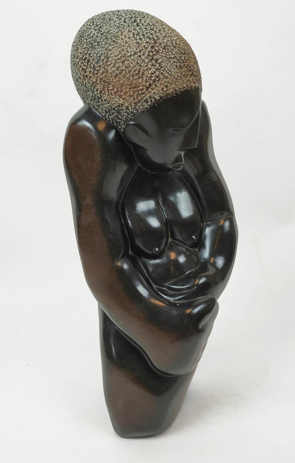 RONNIE DONGO (b.1967, Zimbabwe), 'Motherhood' carved stone, 51cm H. - Image 2 of 3