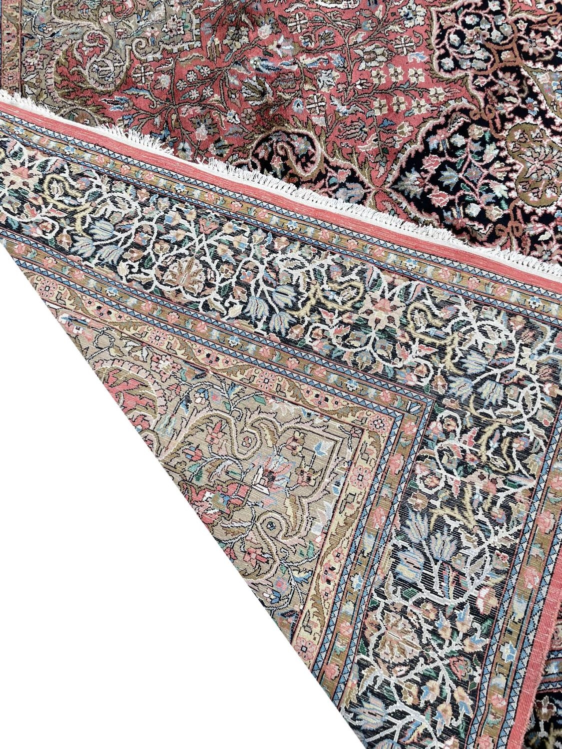 FINE KASHMIR SILK CARPET, 292cm x 210cm. - Bild 2 aus 3