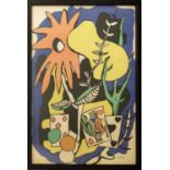 FERNAND LEGER (1881-1955), "King of Hearts" lithograph, 68cm x 45cm, signed in plate framed. (