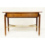 G PLAN WRITING TABLE BY E GOMME, mid 20th century, teak and metal mounted with frieze drawer,