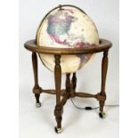 ILLUMINATING GLOBE ON STAND, made in Italy, 95cm H x 65cm.