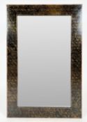 CHINOISERIE WALL MIRROR, ebonised and gilt decorated, 110cm H x 70cm.