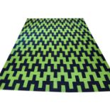 JONATHAN ADLER FLATWEAVE CARPET, 317cm x 246cm.