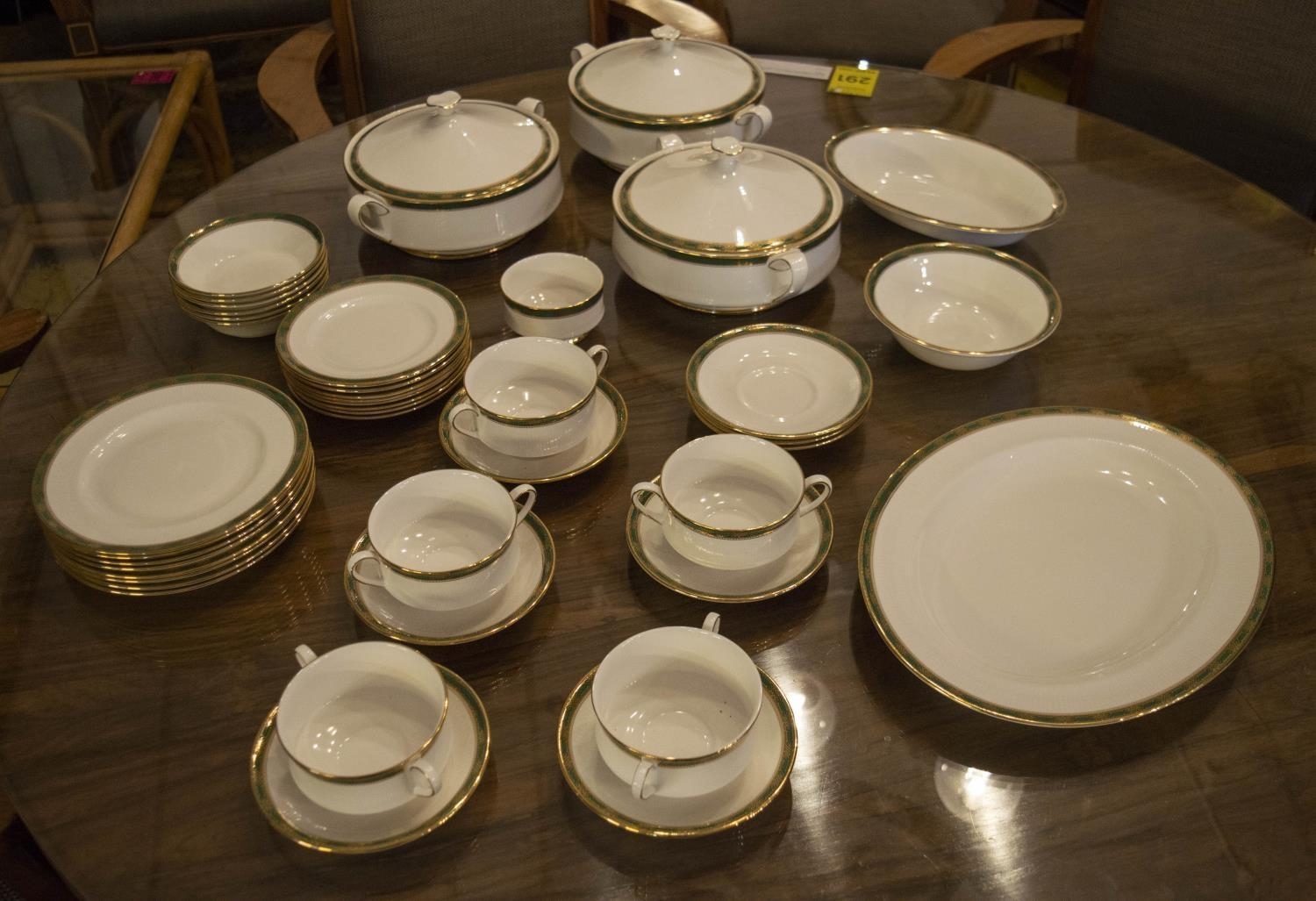 PART DINNER SERVICE, Royal Albert Paragon Elgin, including three tureens, soup bowls, serving