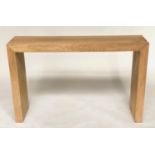 CONSOLE TABLE, rectangular contemporary oak of shallow proportions with undertier, 120cm W x 30cm