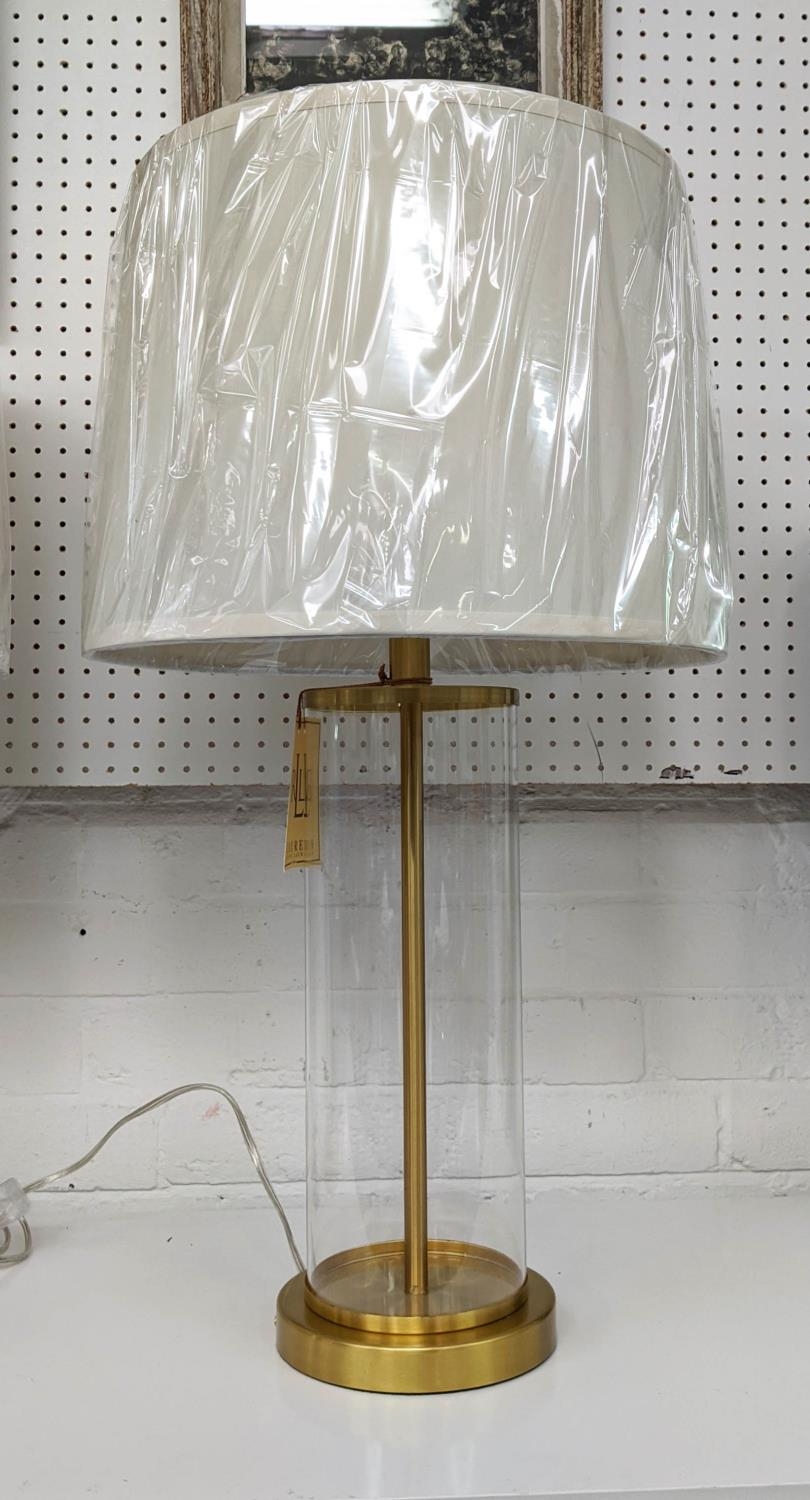 LAUREN RALPH LAUREN TABLE LAMPS, a pair, with shades, glass and gilt, 71cm H in total. (2) - Image 2 of 4