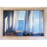 20TH CENTURY SCHOOL 'Sea View', giclee on board, framed, 163cm x 110cm.