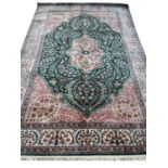 FINE SILK TEHRAN DESIGN RUG, 180cm x 120cm.