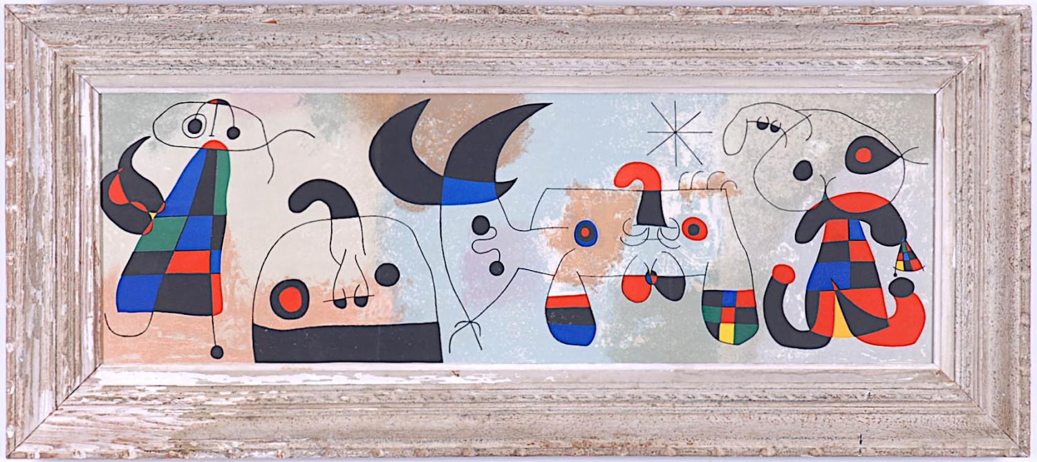 JOAN MIRO, Peinture Murale, original lithograph in colours, printed by Maeght 1951, vintage French