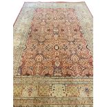 FINE TABRIZ HAJI JALILY DESIGN CARPET, 275cm x 186cm.