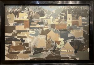 MANNER OF ROBERT SADLER (1909-2001), 'View in Cornwall - Penzance', Oil on Panel, framed.