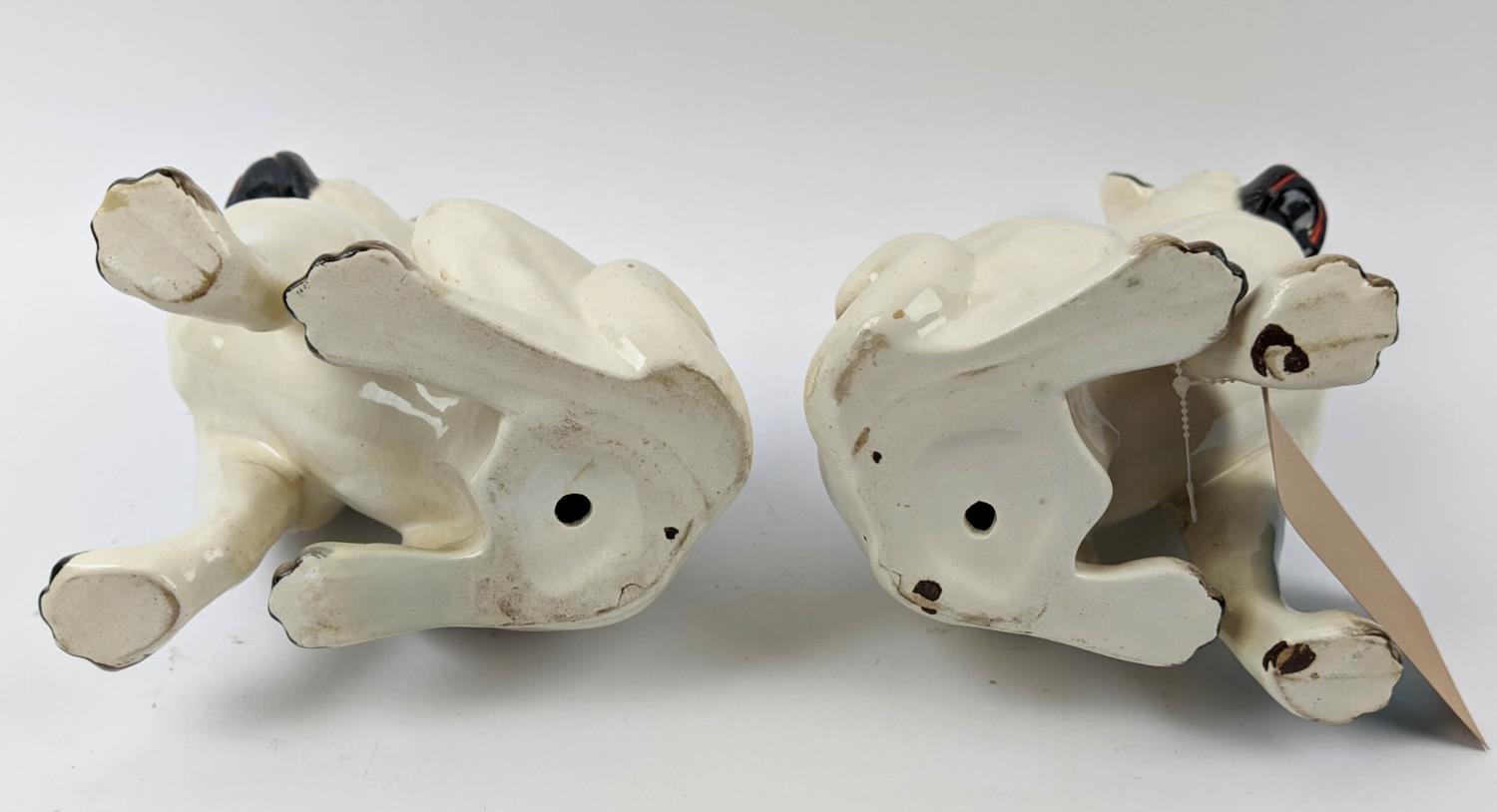 STAFFORDSHIRE PUG DOGS, an opposing pair, late 19th century, 27cm H. - Image 5 of 5