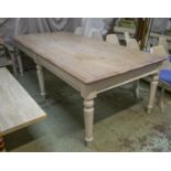 KITCHEN/FARMHOUSE TABLE, 79cm H x 241cm x 118cm, Victorian pine and later white painted, by