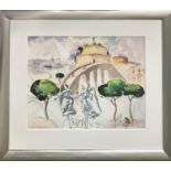 AFTER SALVADOR DALI, Roma', offset lithograph, 39cm x 50cm, printed signature in image, framed.