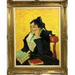 T BURENINA, after Vincent Van Gogh, 'L'Arlésienne, Madame Ginoux, oil on canvas, 91cm x 71cm,