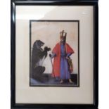 PRINTS, a set of nine, ottoman portraits, mounted in black frames, 35cm x 42cm. (9)