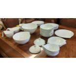 VILLEROY AND BOCH 'FLOW' PART DINNER SERVICE, white porcelain including ten plates, ten bowls. (Qty)