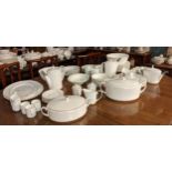 VERA WANG BLANC SUR BLANC DINNER SERVICE, including eight dinner plates, pasta plates, soup bowls,