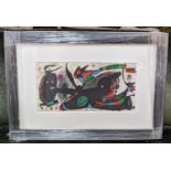 JOAN MIRO (1893-1983), 'Miro sculpture - England', original lithograph 1974, 20cm x 39cm, Framed.
