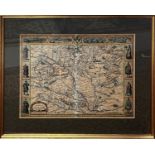 JOHN SPEED (1551-1629) 'The Map of Hungary', newly augumented by John Speed Ano Dom: 1626, 40cm x