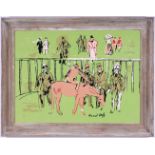 AFTER RAOUL DUFY, The Racecourse, quadrichrome, signed in the plate, French frame, 58cm x 43cm.