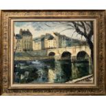 YVES ANDRE MOLEUX (Born 1906, France) 'Pont Neuf, Paris', oil on canvas 53cm x 64cm, signed, framed.