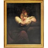 AFTER JOSHUA REYNOLDS,"Young Child" oil on canvas, 75cm x 63cm, framed.