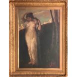 LATE 19th CENTURY/EARLY 20th CENTURY SCHOOL, ' The Theban Woodland Nymph, Melia', oil on canvas,