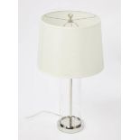 LAUREN RALPH LAUREN HOME TABLE LAMPS, , a pair, polished metal and glass, with shades, 38cm W x 38cm