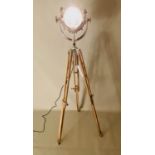 STUDIO STYLE FLOOR LAMP, on tripod, 155cn H.