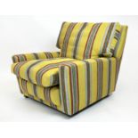 LOUNGE CHAIR, circa 1960s, upholstered in Clarke & Clarke Dijon Hattusa Fabric, 75cm H x 82cm W.