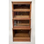 GLOBE WERNICKE BOOKCASE, 87cm W x 185cm H x 49cm D, early 20th century oak, four stack graduated