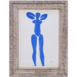 HENRI MATISSE, Standing Blue Nude, original lithograph from the 1954 edition, after Matisse's cut