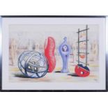 HENRY MOORE, Sculptural Objects, lithograph, signed in the plate, suite: school prints, printed by