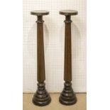 TORCHERES, 105cm H x 20cm, a pair, William IV style mahogany. (2)