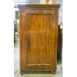 ARMOIRE, 178cm H x 102cm W x 48cm D, 19th century Continental walnut with door enclosing shelves.