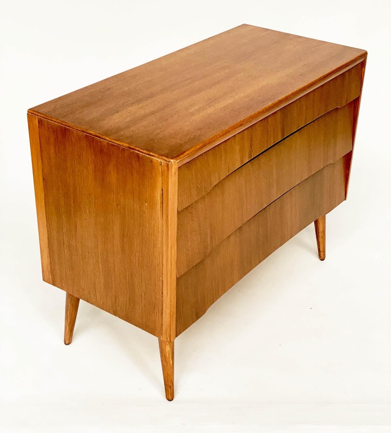 AVALON YATTON CHEST, 1970s oak, with three long drawers and splay supports, 91cm W x 42cm D x 70cm. - Image 4 of 8