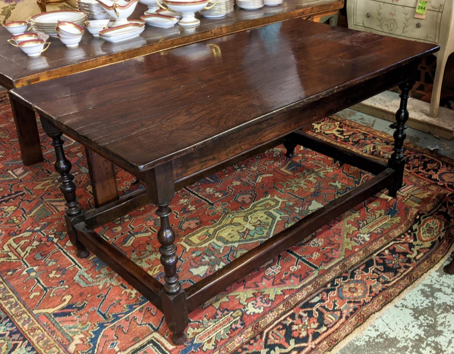 REFECTORY TABLE, 76cm H x 153cm x 82cm D, 17th century style oak.