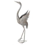 CONTEMPORARY SCHOOL SCULPTURAL CRANES, a pair, 108cm x 48cm x 17cm.