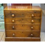 CHEST, 80cm H x 84cm W x 48cm D, George III mahogany with brushing slide above four drawers.