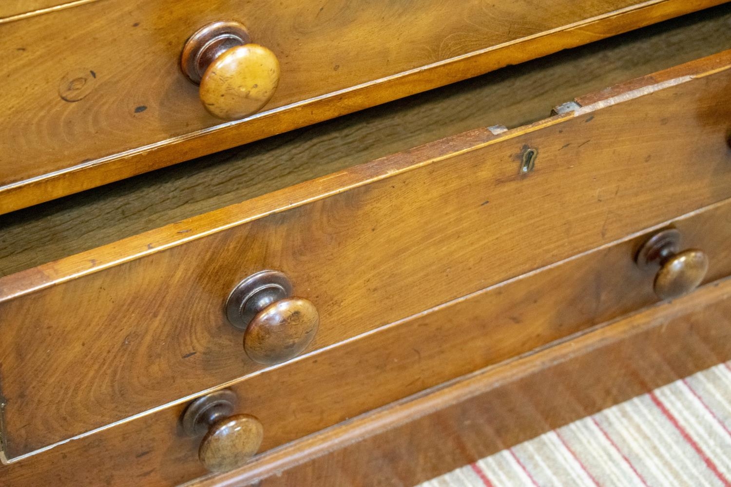 CHEST, 80cm H x 84cm W x 48cm D, George III mahogany with brushing slide above four drawers. - Image 3 of 5