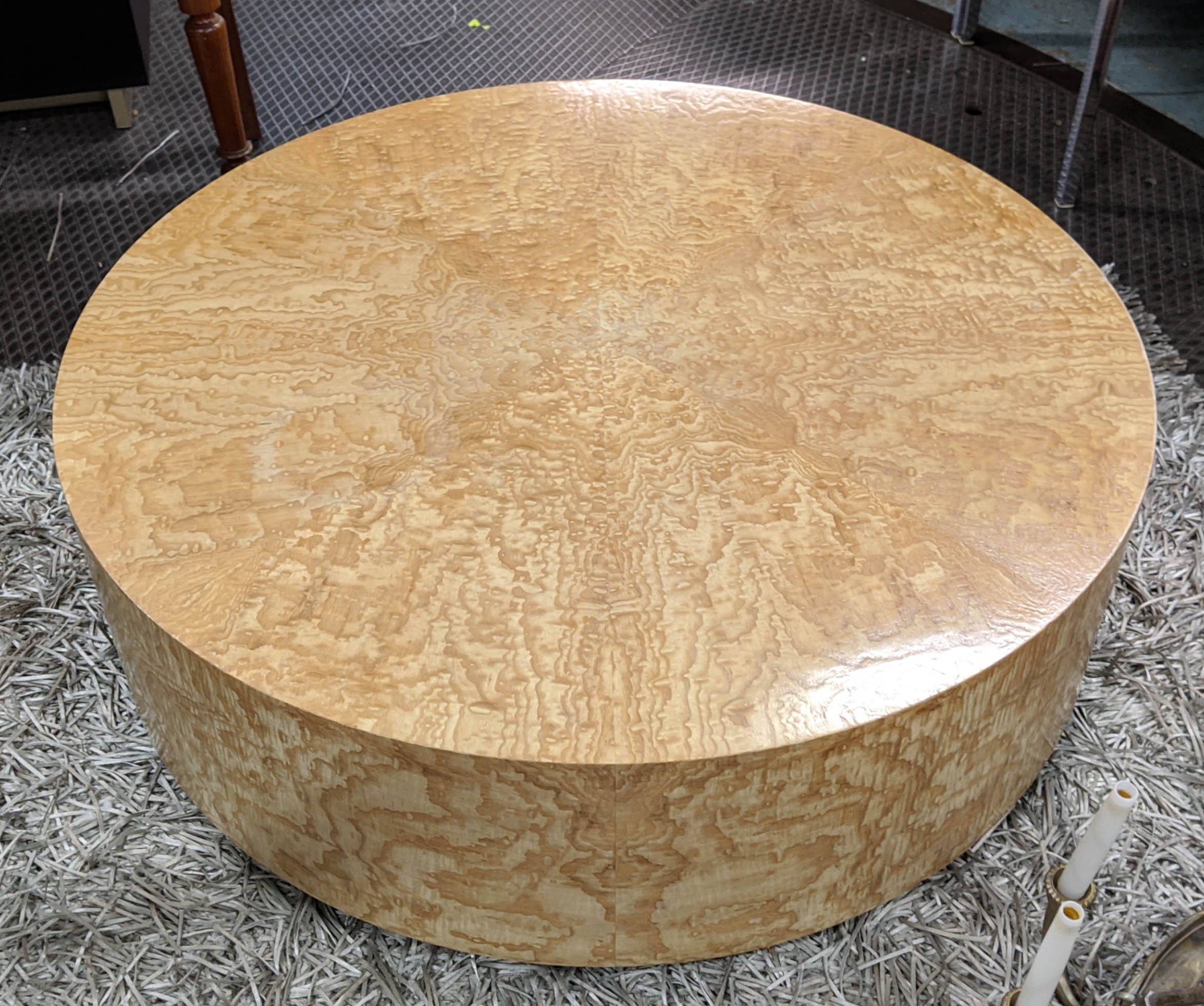 CIRCULAR LOW TABLE, Art Deco style ash, 115cm W x 36cm H, of recent manufacture. - Image 2 of 4