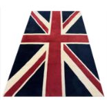 UNION JACK RUG, 250cm x 152cm, hand knotted wool, purchased from ABC carpets.